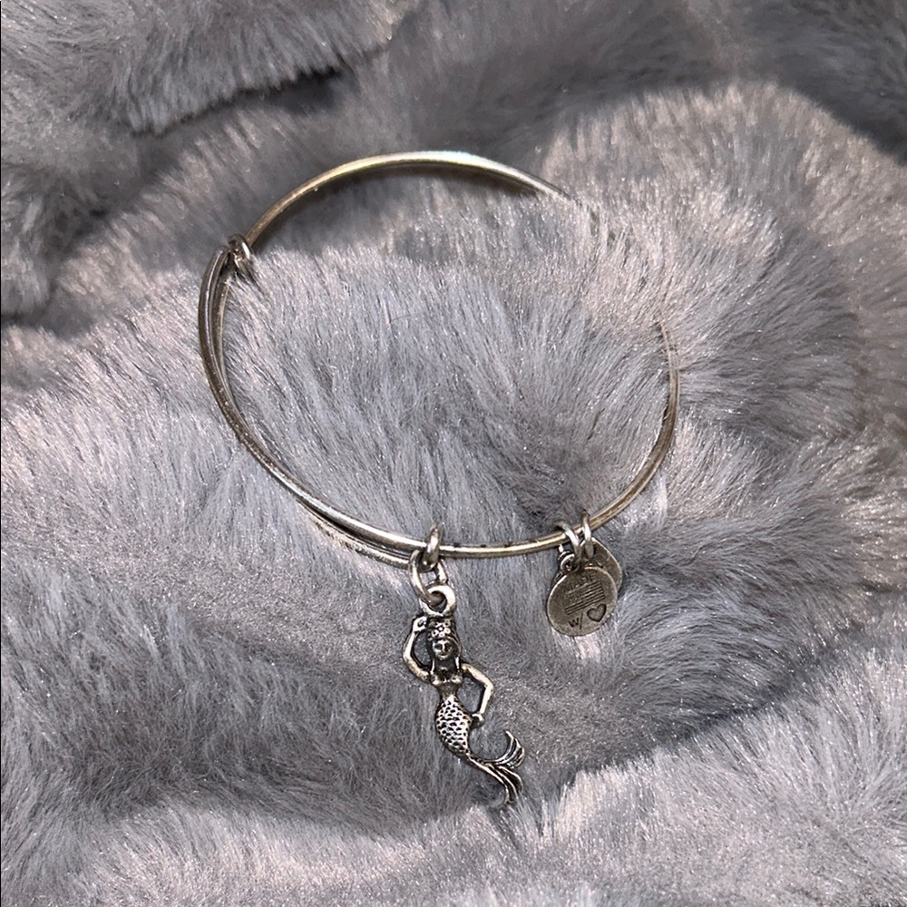 Alex and Ani Silver Mermaid Charm Bracelet